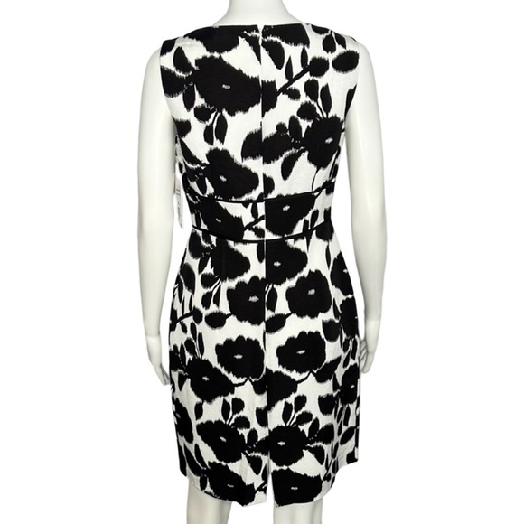 NWT Julia Jordan black white floral sleeveless sheath dress sz 6 - Picture 2 of 7
